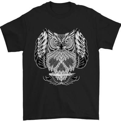 Owl Skull Ornathology Men's 100% Cotton T-Shirt