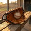 Baseball Glove PU Leather Fielding Deep Pocket Athletic Gear 10.5 Brown W Ball