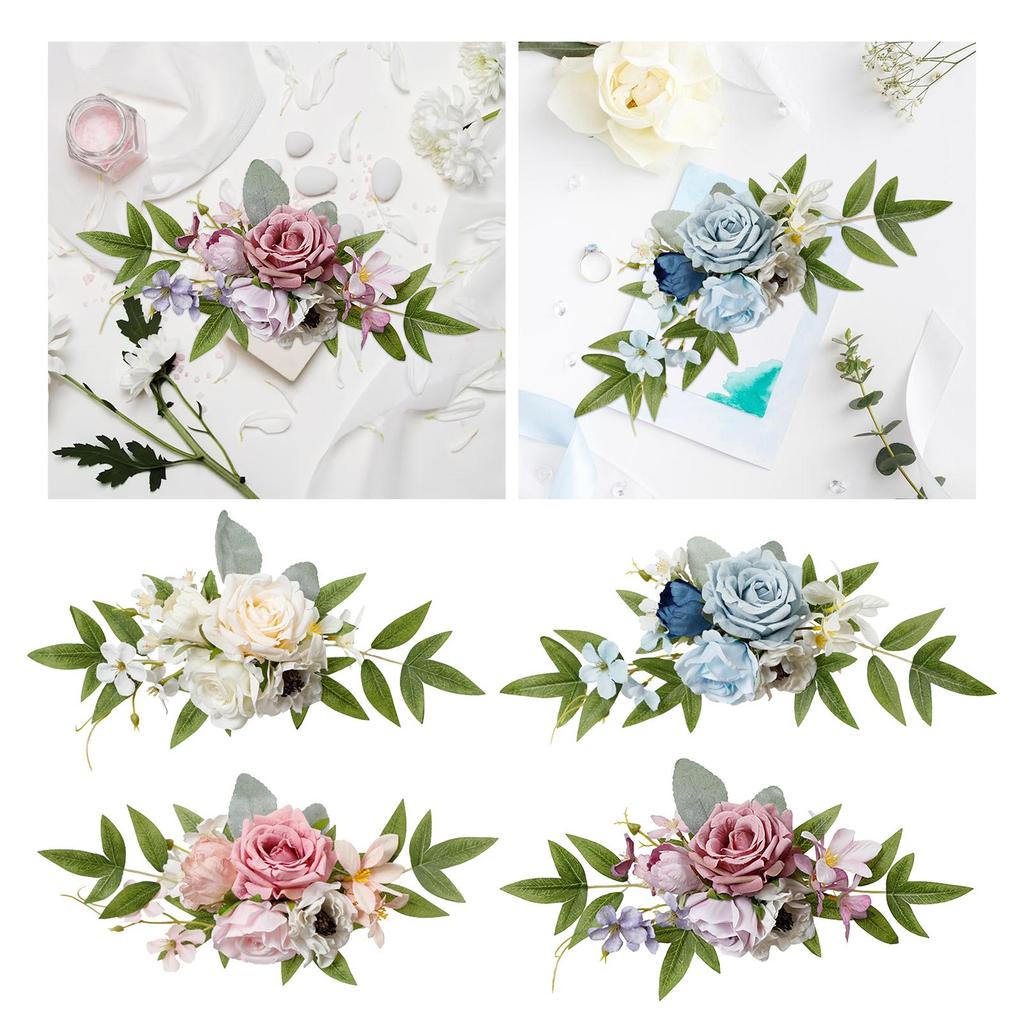 PEW Flowers Wedding Ceremony Aisle Durable Chair Back Flower Chair Decorations for Party Concerts Engagement Holidays Ceremony