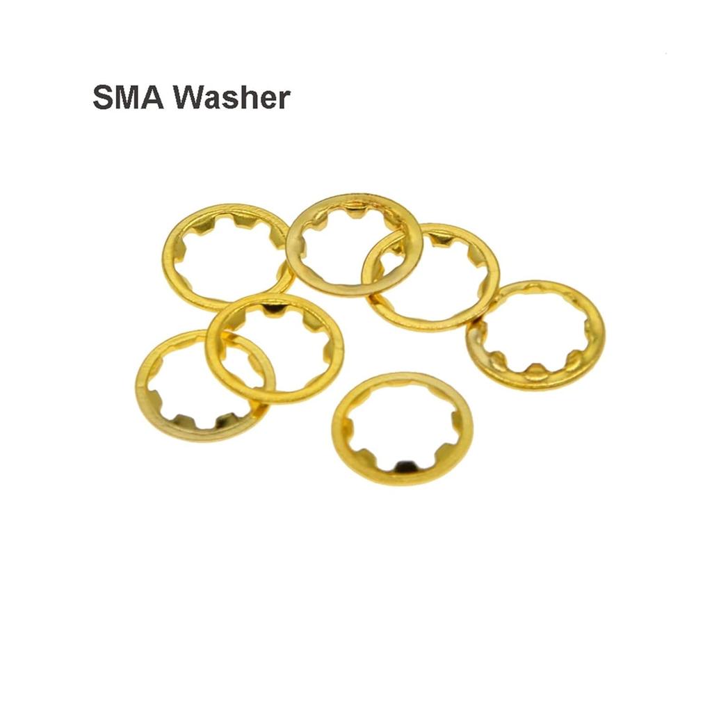 100pcs/lot SMA Screw Nuts/Spacer Washers/Spring Pads Compatible with RP-SMA/SMA Female Bulkhead Jack Wholesales (Color : SMA Screw Nuts, Size :