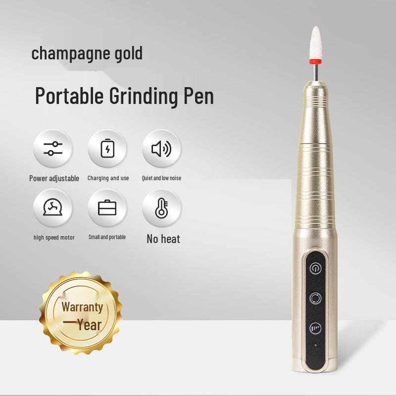 

Портативная ручка для полировки ногтей: Инструмент для маникюра для ногтей и удаления омертвевшей кожи шампанского/золотой