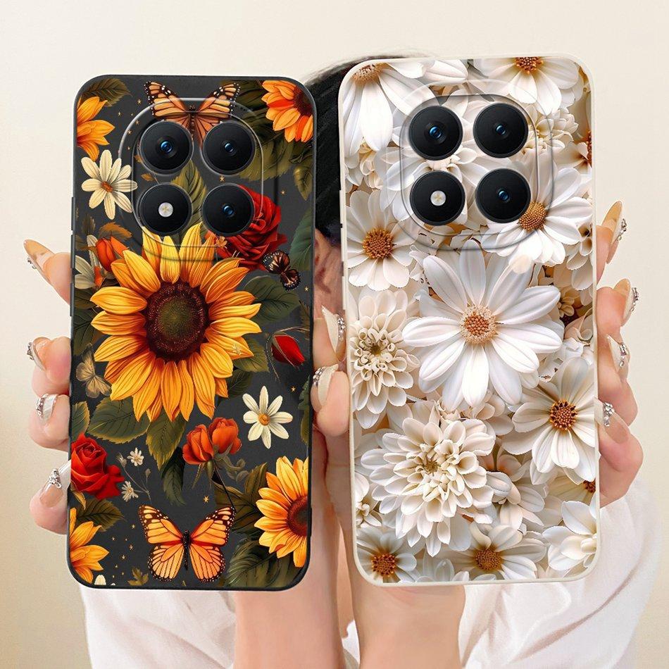 For Xiaomi Redmi Note 15 Pro+ 15Pro 5G Cute Cat Flower Cartoon Phone Case For Redmi Note 15 Pro Plus 5G Soft Silicone Bumpers