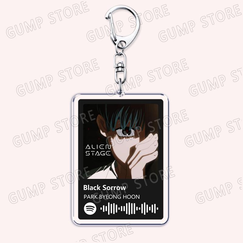 Alien Stage Musik Lieder Schlüsselanhänger für Frauen Zubehör Tasche Herrscher meines Herzens Cure Black Sorrow Schlüsselanhänger Schmuck Fans Freund Geschenke
