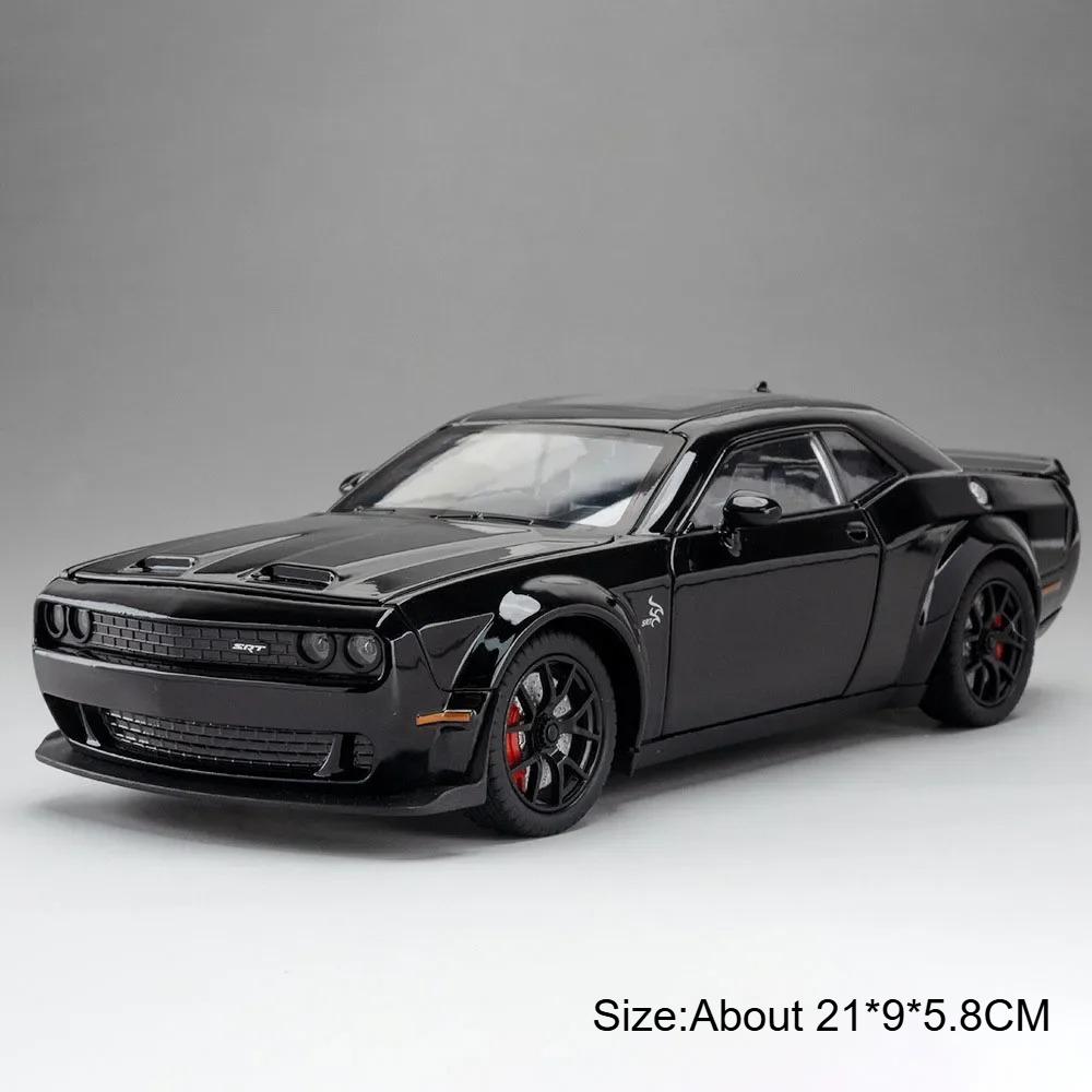 1:24 Viper Hellcat Sports Car Model Toy Alloy Diecast Sound Light Pull Back Wheel Steering Racing Cars Models Display Ornaments