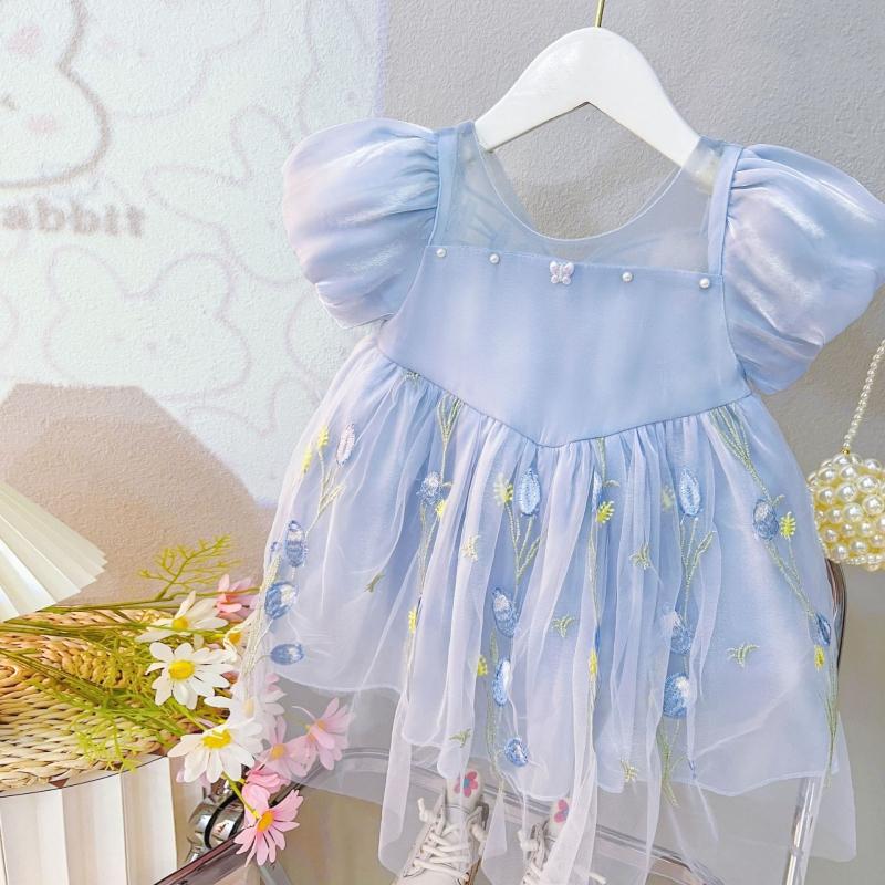 Rochii cu Tulle cu Aripi pentru Fete Vară Nouă Coreeană Copii Prințesă Rochie de Petrecere Pentru Bebeluș 1 Până la 5 Ani Costum Copii Fuste pentru Copii Mici