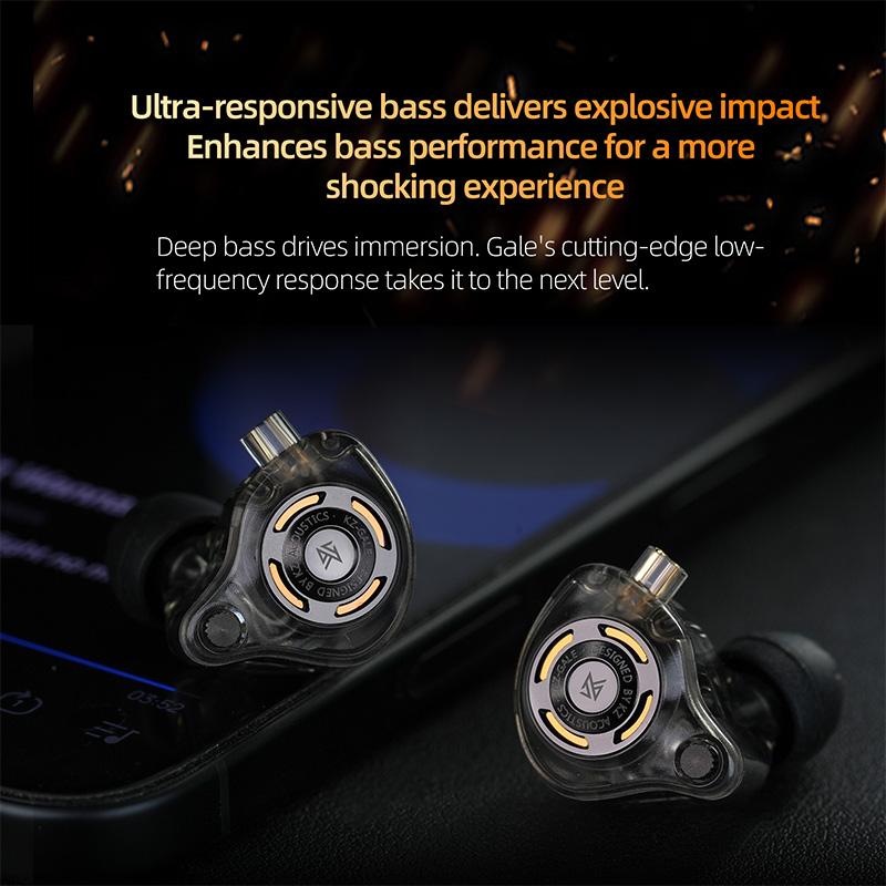 KZ Gale Écouteurs Intra-auriculaires Gaming E-sports Bass Métal Écouteurs 3.5mm AUX/Type C Casque Pour Jeu Vidéo Scène Son Live