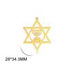 Dawapara Jewish Menorah David Star Stainless Steel Pendant for Necklace Hexagram Charm Jewelry Making Religious Hanukkah Gift