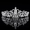 Bridal Princess Austrian Crystal Tiara Wedding Crown Veil Hair Accessory Silver