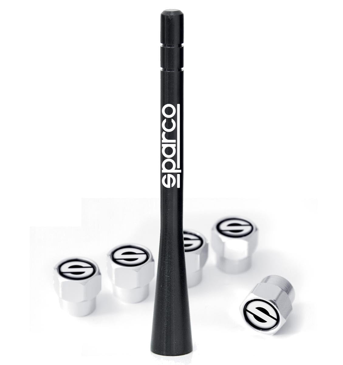 

Sparco CORSA Urban Antenna Black/White + Tire Valve Cap Set SPC1417