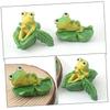 INOOMP Groda Figurer (2 st) Dekorativa grodfigurer Minigrodor Bordsdekor Trädgårdsdisplay Söta Natur