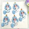 10pcs Mixed Cartoon Princess Mermaidl Flatback Resin Cabochons Embellishments Scrapbook Craft DIY Hair Accessories