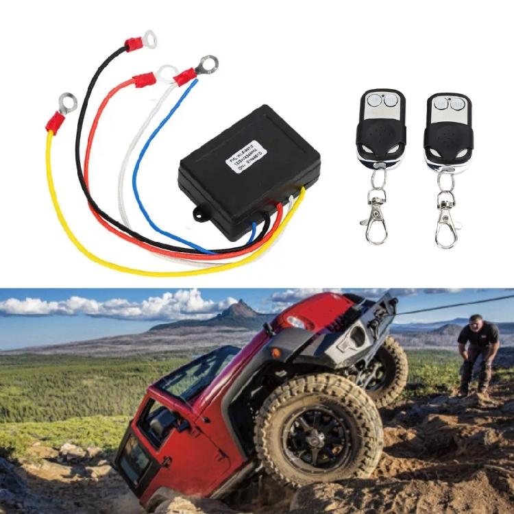 Easy Installation Fast Response for Truck ATV SUV Wireless Winch Remote Control Switch Receiver Kit 315-433MHZ Universal