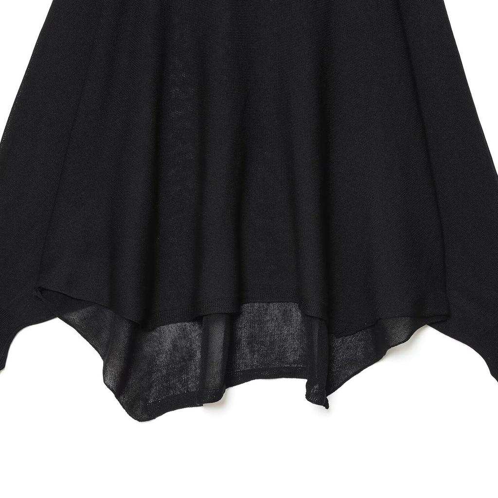 European and American style, new women's clothing, fashionable, versatile, cross-border comfortable black flat needle knitted sweater