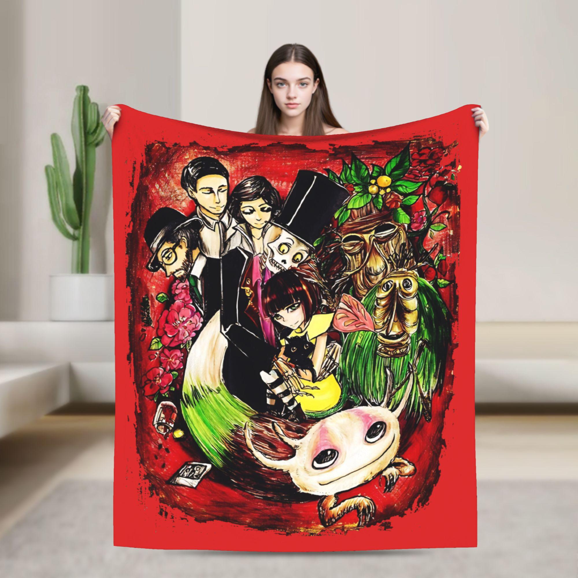 

Fran Bow Mr Midnight Blankets Super Soft Street Trend Plush Throw Blanket For Kids Adult Outdoor Flannel Bedspread Bed Cover 75x100cm (30x40inch)