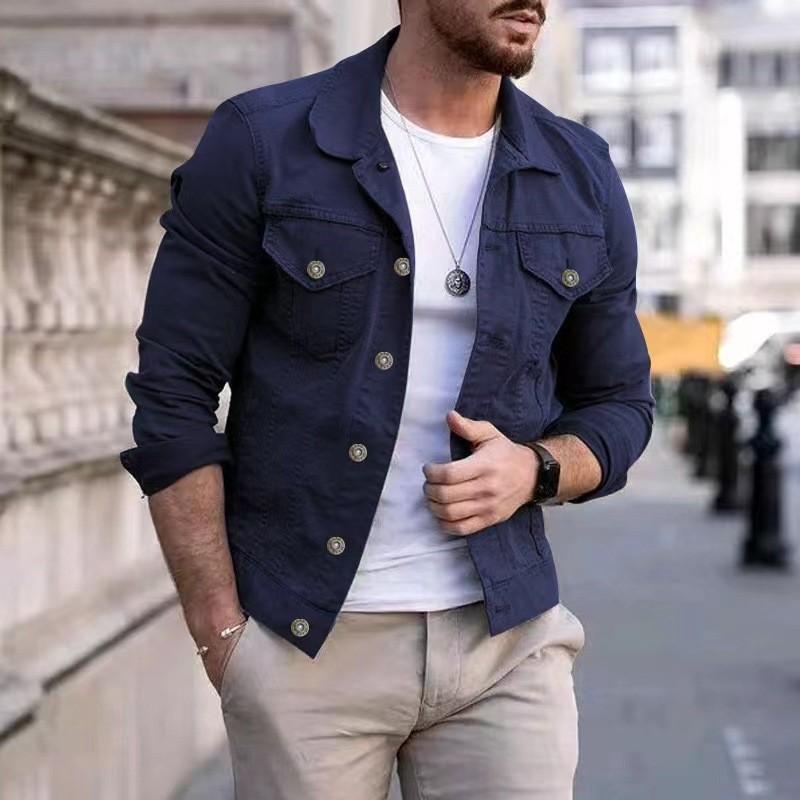 Spring Autumn Mens Casual Jacket With Breathable Cotton Fabric For Youth Sports And Outdoor Wear
