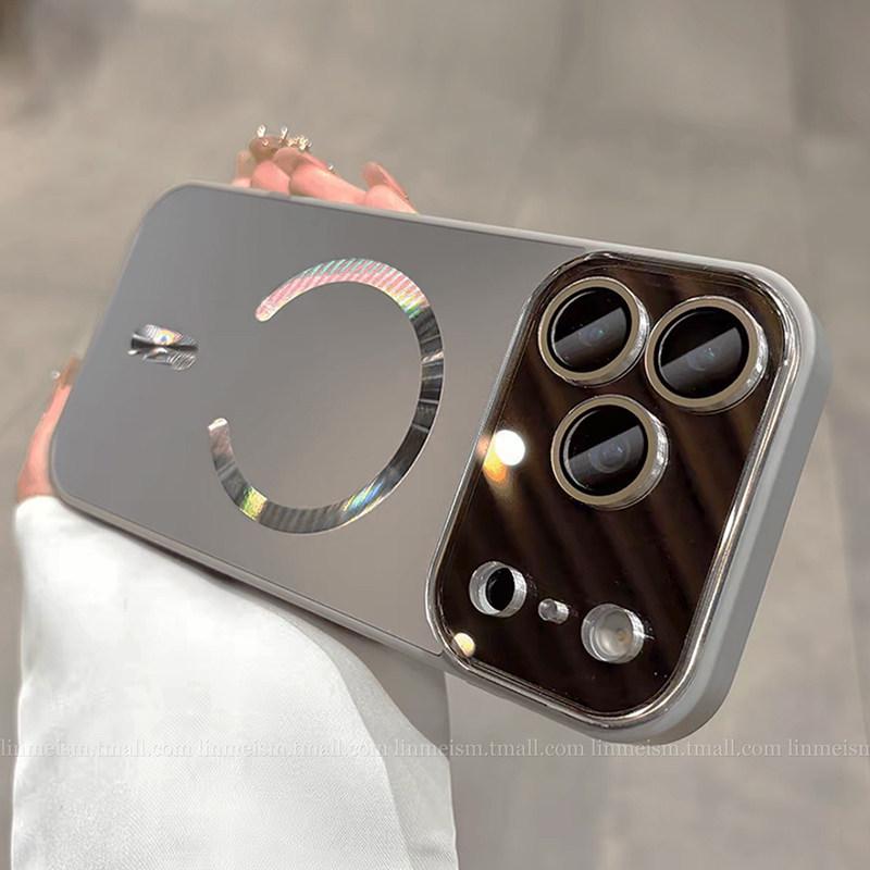 Large Luminous Magnetic iPhone 17 Case with Lens Film and Frosted Design for Apple Type C.