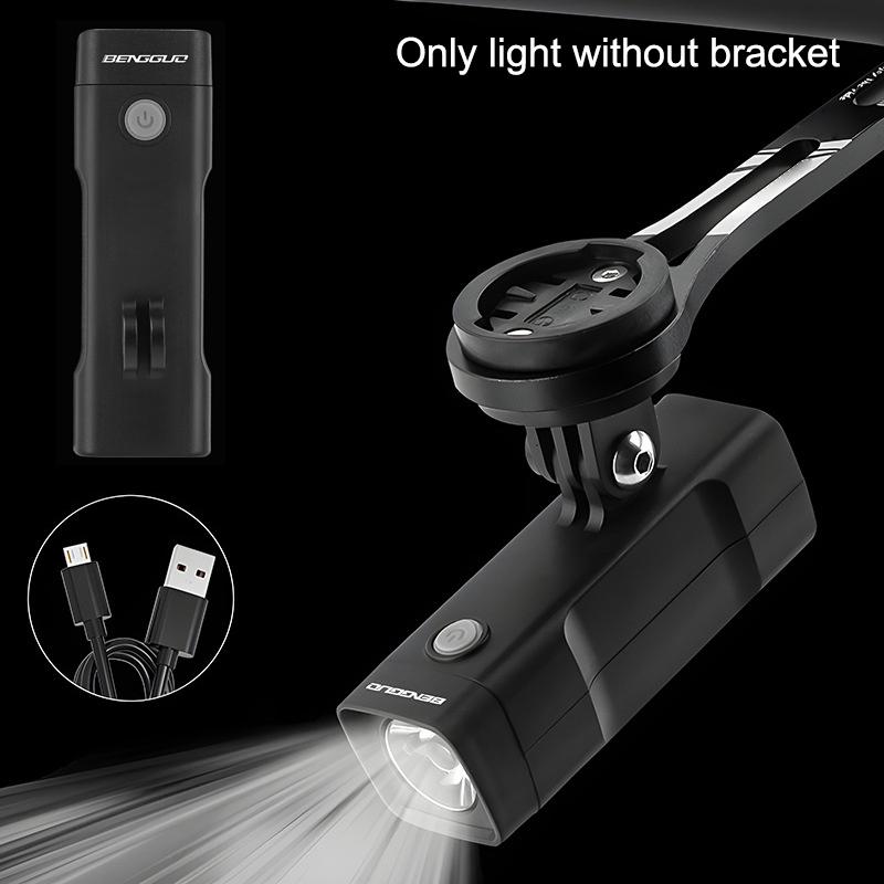 Bike Headlight Usb Rechargeable Cycling Flashlight Waterproof Bike Hanging Light High Brightness 3 Gears For Mountain Bike