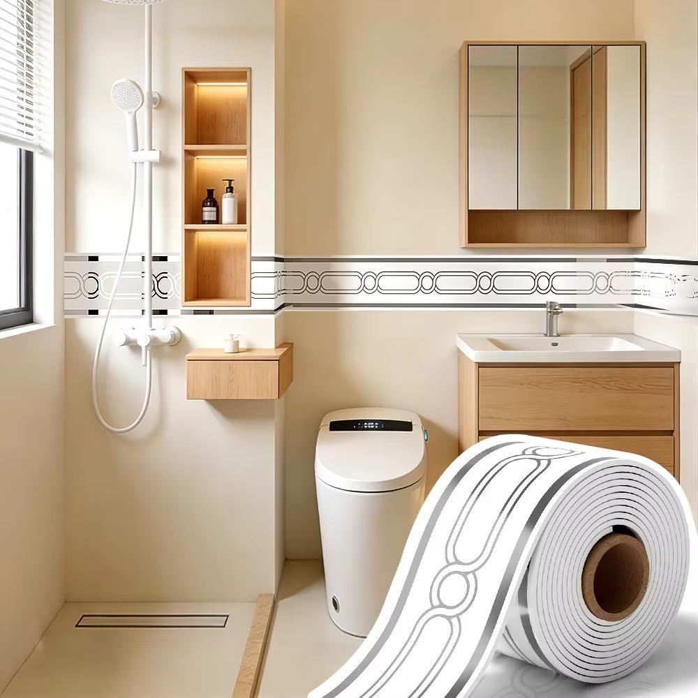 Waterproof Wall Border Flexible Baseboard Trim Border Decorative Strip Living Room