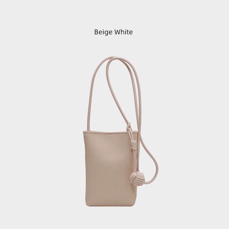 

High Sense Western Style Mobile Phone Bag Women Shoulder 2025 New Summer Mini Small Bag Walking Key Bag Shoulder Bag Beige