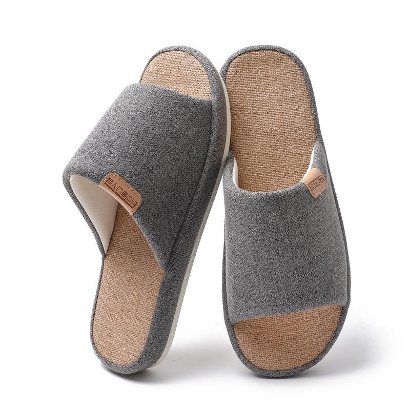 Four Seasons Universal Cotton and Linen Slippers Women's Cute Home Breathable Comfortable Home Linen Slippers