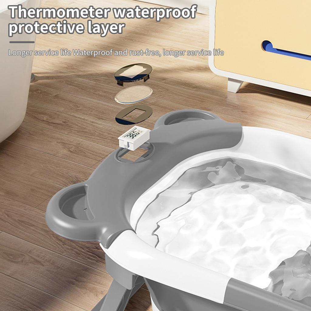 Foldable Silicone Baby Bathtub Comfortable Non-slip Bath Mat Real-time Temperature Durable and Eco-Friendly Infant Bath Tub