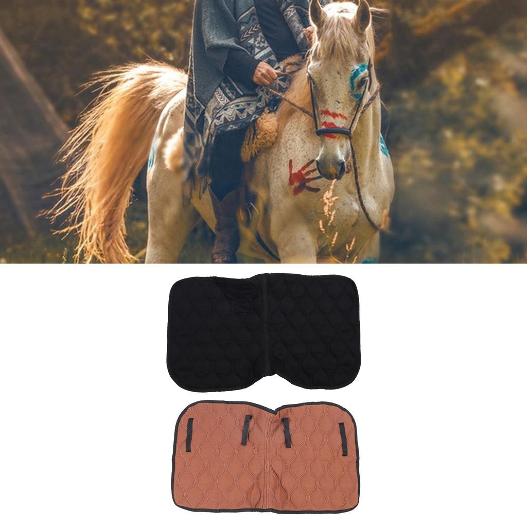 ABRASING Proof Horse Saddle Pad, PU Lther Horse Saddle with Strong Brthability 42.13x25.59in