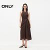 ONLY Women's V-Neck Linen-Look Belted Maxi Dress