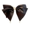 Korean Ribbon Bow Hair Clips for Women Fashion Solid Color Bowknot Hairpins Elegant Ponytail Clip Hair Accessories Headwear