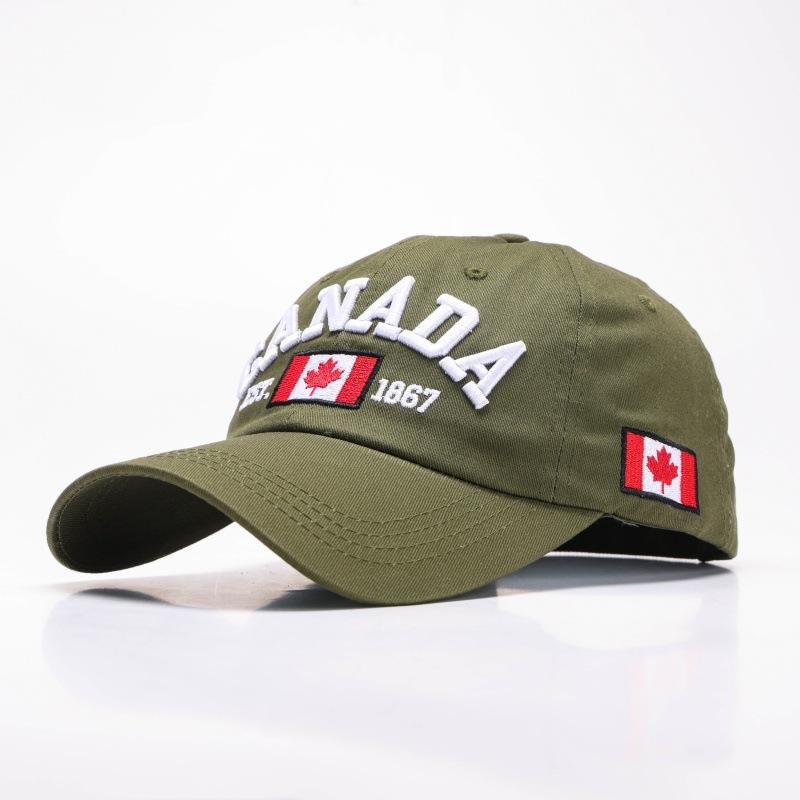 Hat Letters CANADA Baseball Cap Men's and Women's Canadian Cotton Cap Literary Retro