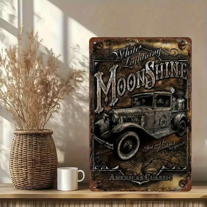 Vintage Tin Sign Farmhouse Wall Art Apple Kitchen Decor Metal Poster