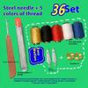 31/34/36/37Pcs/Set Sewing Tool Set Portable Stainless Steel Needles Steel Sewing Needles for Beginners Professional DIY Lovers