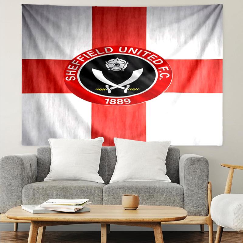 Sheffield United Fc Crest Tapestry, Unique Design Tapestry, Suitable for Bedroom,Livingroom, Playroom,Heartwarming Fan Holiday Gifts