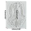 Goddess Silicone Molds Flower Frame Goddess Fondant Mold Cake Decorating Tools Cupcake Topper Candy Chocolate Gumpaste Mold