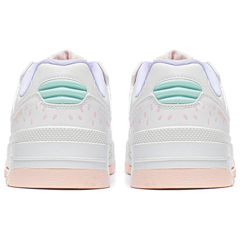 Li Ning Campaign 1.5 Slip Resistant Abrasion Resistant Low top Skateboard Shoes Women's White Pink Purple AGCT266-5