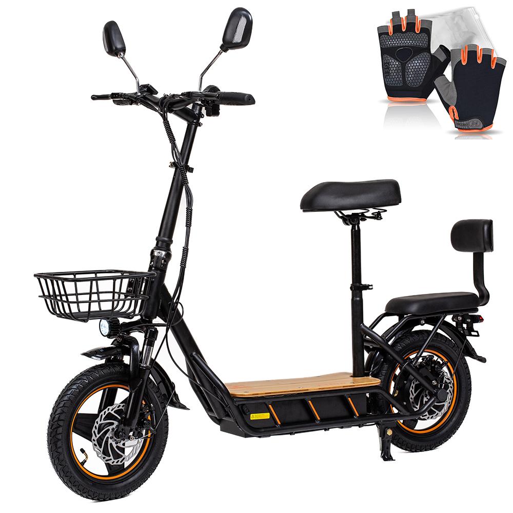 Elektroroller Kukirin 14" 500W Motor City Elektroroller 48V 26AH Max. Reichweite 100Km Last 120Kg Schwarz C1 Pro