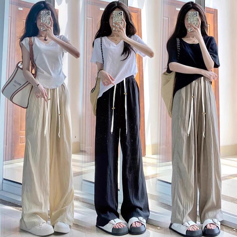 Maternity Ice Silk Sun Protection Wide Leg Pants – Summer Outerwear 2026