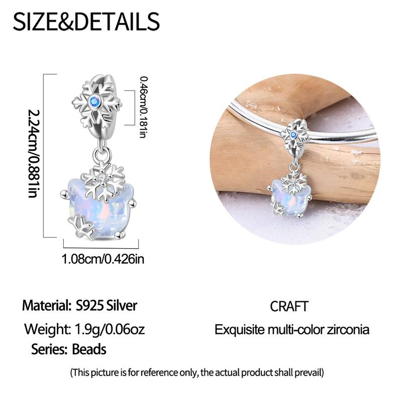 New Winter Series Pavé Clip Beads Snowflake & Butterfly Dangle Charm Fits Original Bracelet Cute Necklace Accessories Gift