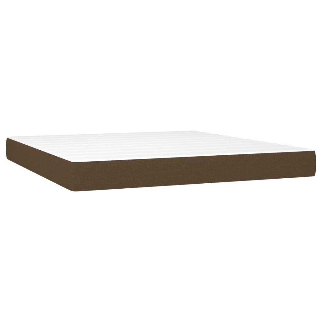 Vidaxl Continental Bed with Mattress, Brown, Fabric, 180X200 Cm