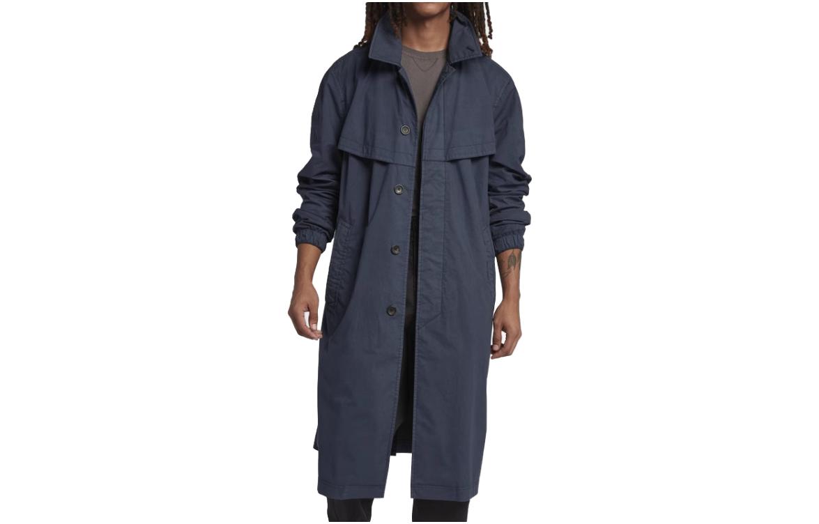 Nike Trench Coats Men s Dark Blue Hooded Moderate Other AO0854-471 S