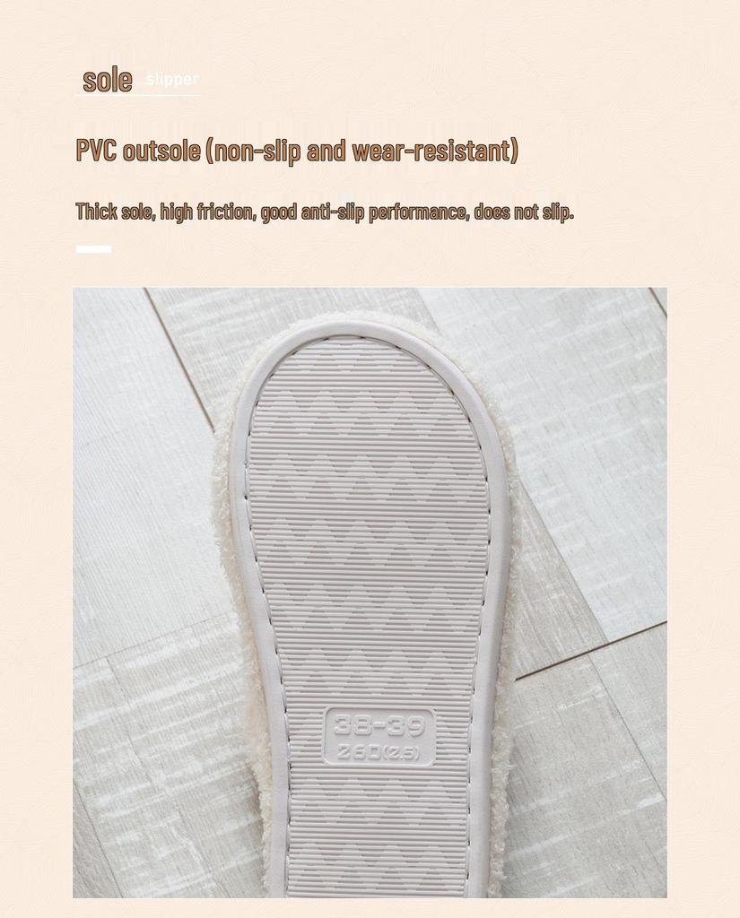 Popularne Przytulne Futrzane Bawełniane Kapcie dla Par - Antypoślizgowe, na Grubej Podeszwie do Noszenia w Pomieszczeniach na Jesień i Zimę