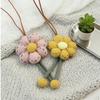 Handmade Braided Two-Tone Flower Bag Accessories, Clothing & Curtain Decorations, Plush Shell Charms, Luggage Decorative Ornamen