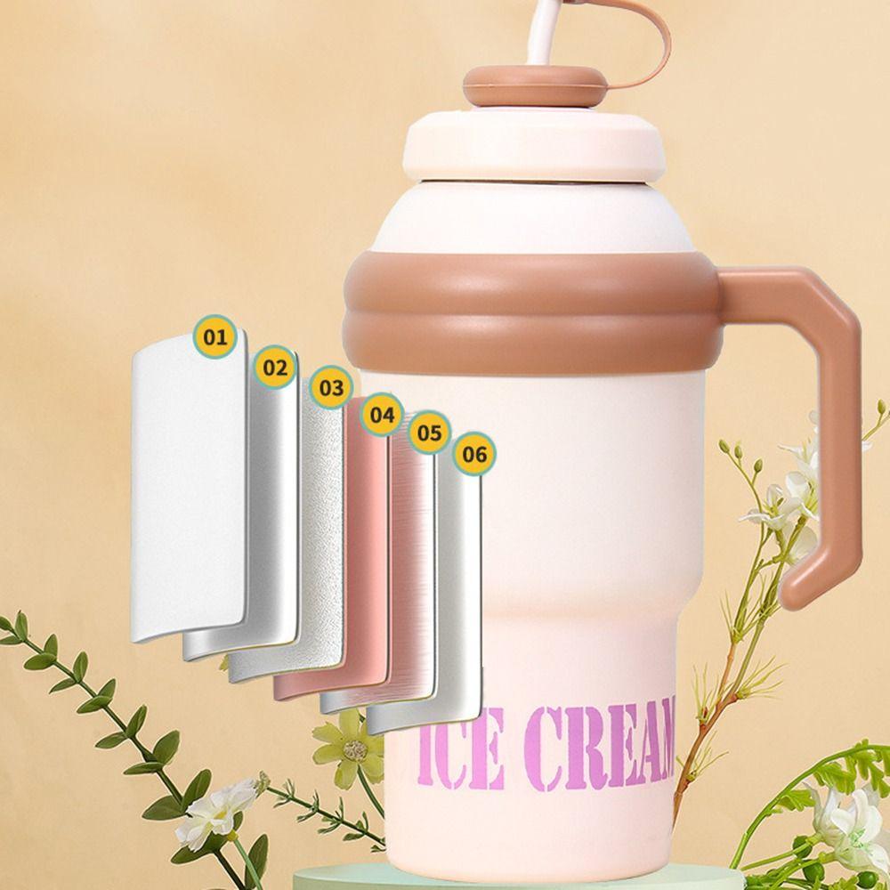 Leak Proof Outdoor Insulated Mug Creative Drinking Straw Cup Cold Beverages Cups  Household