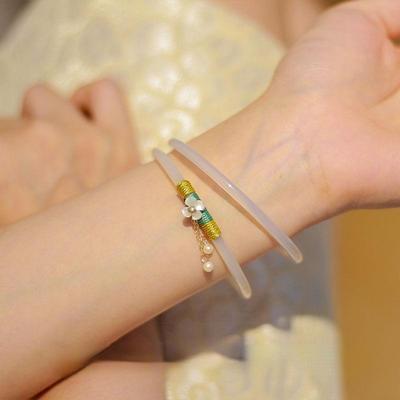 Natürliches grünes Jade-Armband Handgefertigt Authentisch Handgeschnitzter Anhänger Schmuckzubehör Mode Amulett Glücksbringer Geschenke für Männer und Frauen