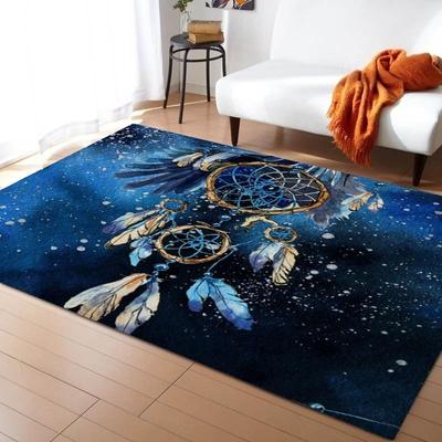 Dream Catcher Large Carpets Soft Blue Area Rug Anti-slip Bald Eagle Rectangle Floor Mat Bohemia Home Decor Tapete