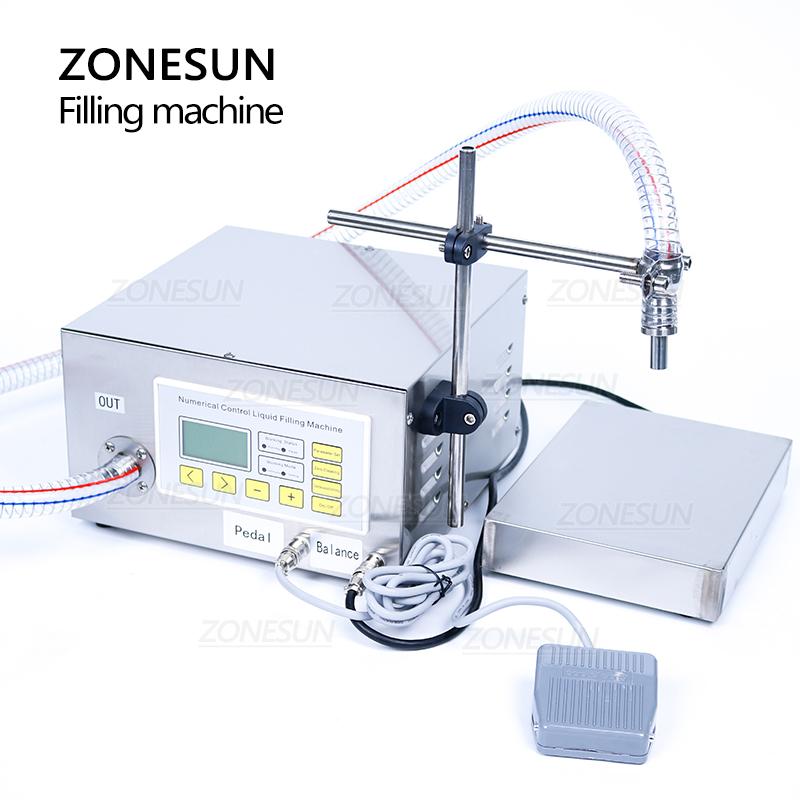 ZONESUN ZS-GP631 Halbautomatische Wiege- und Abfüllmaschine Einzelkopf Zahnradpumpe Schmieröl Ätherisches Öl