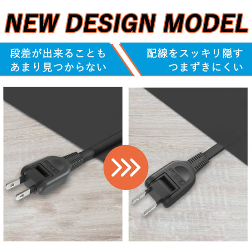 KIMOC Extension Cord 3m Black 1 Port 15A 125V 1500W Power Cable 3m Outlet 1 Port 180 Degree Swing Plug Power Tap 3m Fire Prevention Insulated Cap Incl