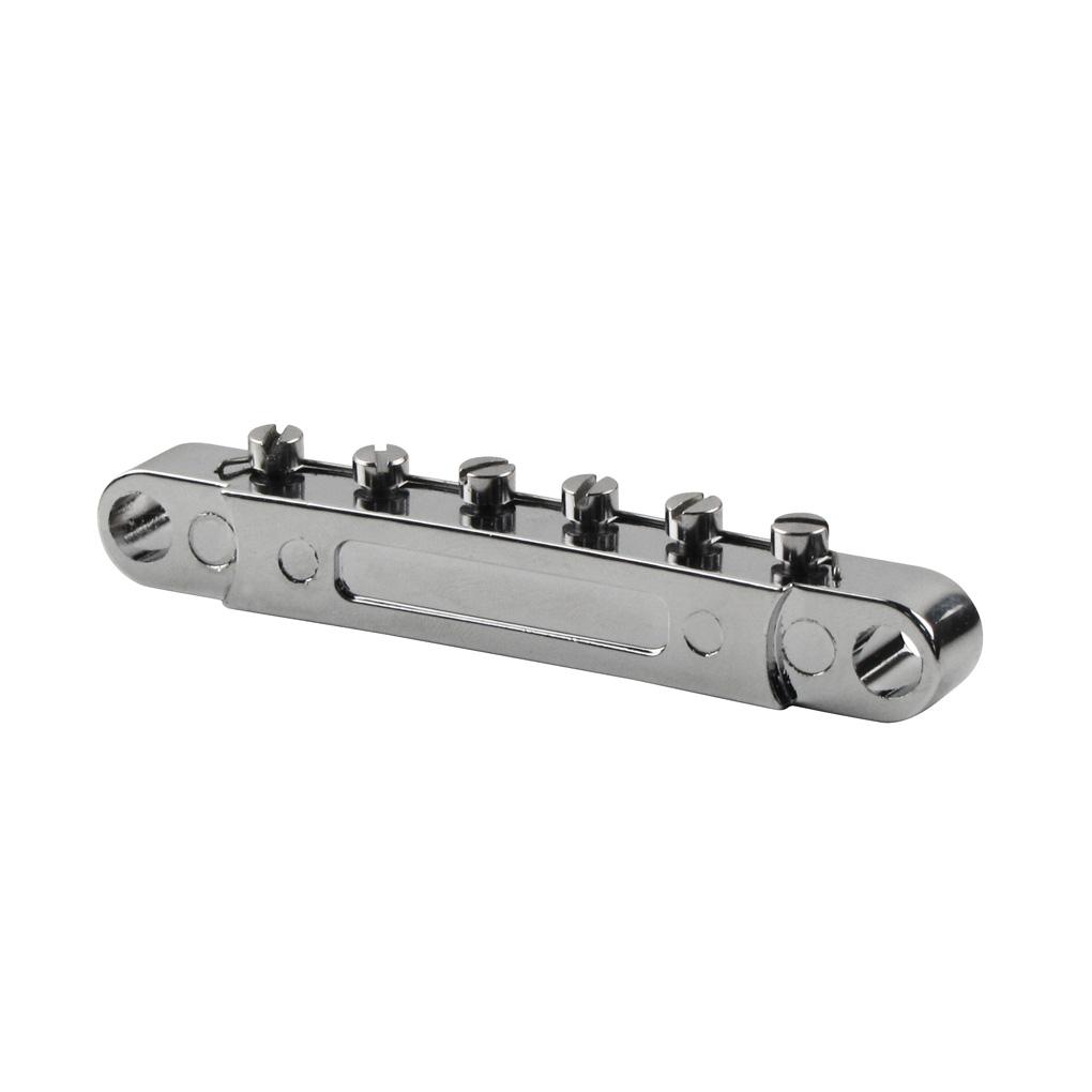 FLEOR Set of Vintage LP Guitar Bridge and Tailpiece Set for LP Electric Guitar Parts Chrome /Black