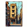 Retro kovové obrazy, nábytek, dekorace do obývacího pokoje 20x30cm