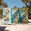Mediterranean Lemon Cartoon Microfiber Beach Towel Absorbent Quick Dry Soft Yoga Swimming Resort Mountain Climbing Towel