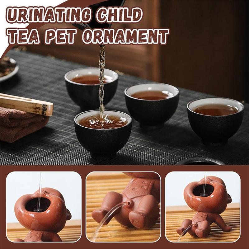 Urinating Boy Tea Pet Figurine Purple Clay Urine Boy Tea Pet Ornament For Home Use Tea Tray Urine Boy Tea Play